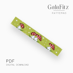 Red Mushroom Meadow Loom Bracelet Pattern