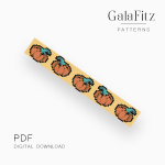 Autumn Pumpkin Loom Bracelet Pattern Digital Download