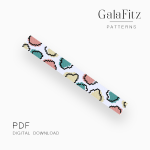 Abstract Pastel Peyote Bracelet Pattern, PDF