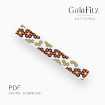 Floral Honeycomb Peyote Bracelet Pattern, PDF