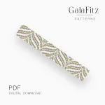 White and Gold Minimalist Loom Bracelet Pattern, PDF