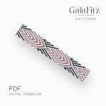 Copper Art Deco Ornament Loom Bracelet Pattern PDF