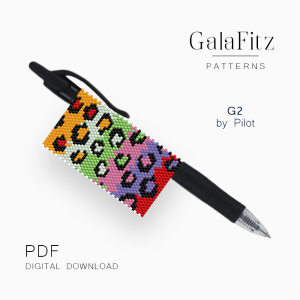 Rainbow Leopard Print Pen Wrap Pattern PDF