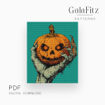 Zombie Hand Halloween Bead Tapestry Pattern, PDF