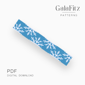 Glacier Drift Snowflake Loom Bracelet Pattern PDF