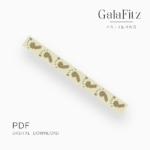 Minimalist bead loom bracelet pattern inspired by footprints in wet sand with a repeating beige motif.
