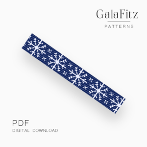 Midnight Crown Snowflake Loom Bracelet Pattern PDF