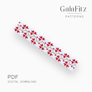 Winter Floral Loom Bracelet Pattern PDF