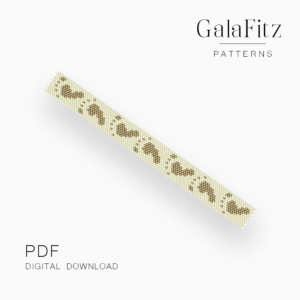 Footprint Peyote Bracelet Pattern – Neutral Beaded PDF