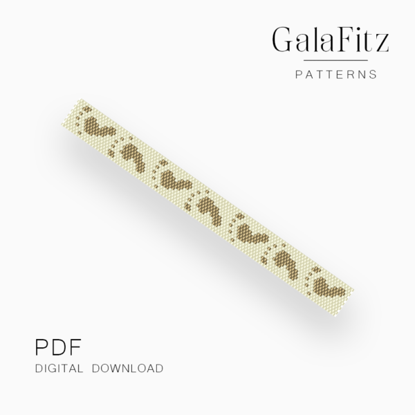 Footprint Peyote Bracelet Pattern – Neutral Beaded PDF