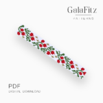Red Berries Peyote Bracelet Pattern | PDF Bead Design