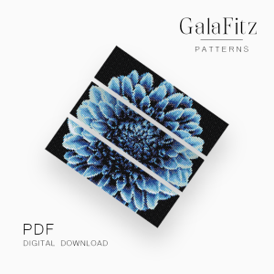 Blue Dahlia Loom Pattern Collection – 3 Designs