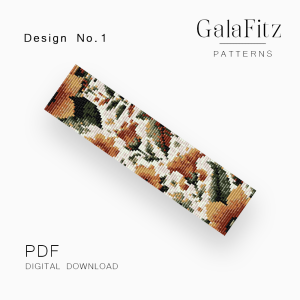 Autumn Wildflowers Loom Bracelet Pattern