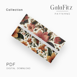 Vintage Autumn Floral Loom Bracelet Pattern Collection
