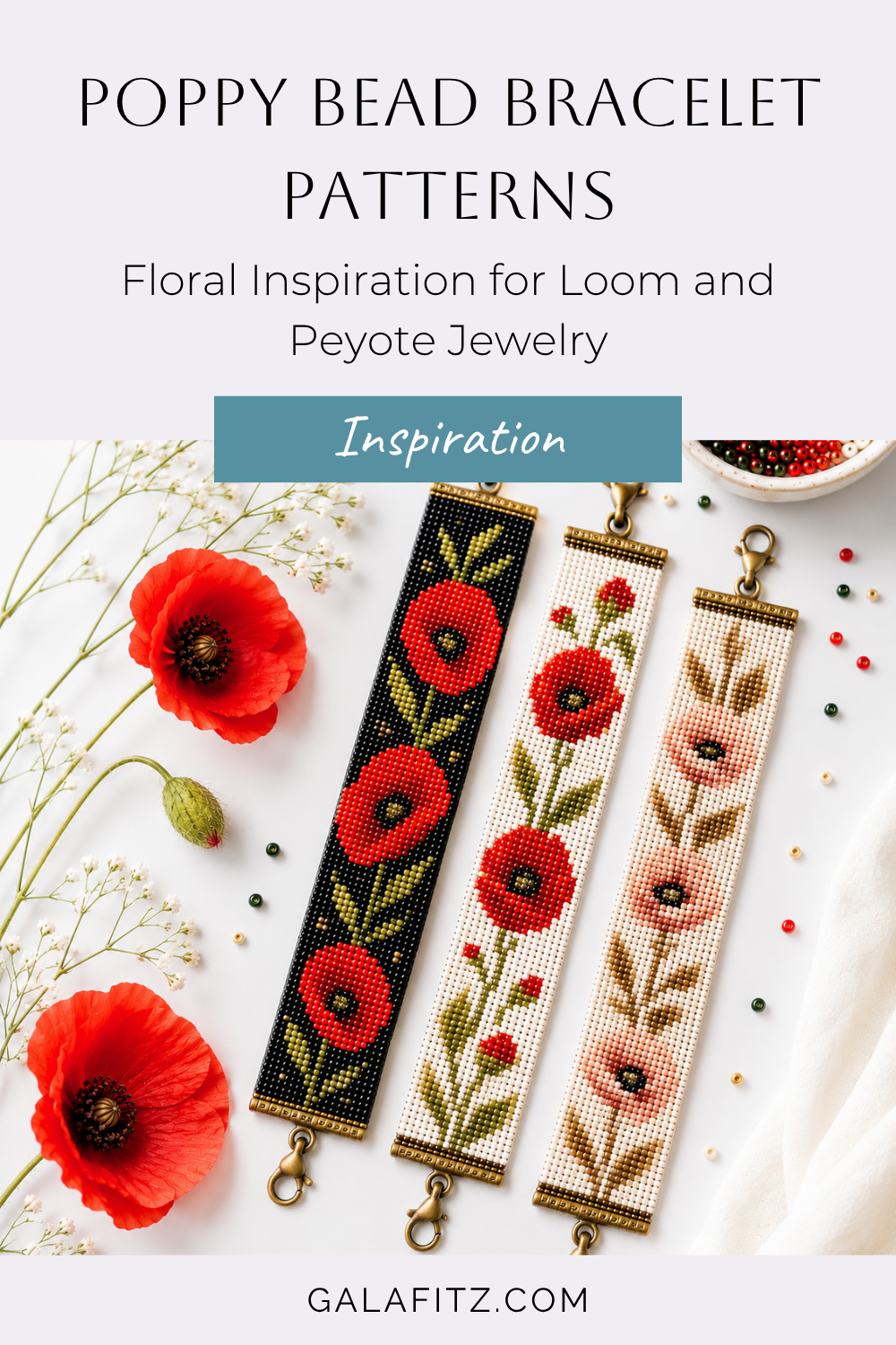 Poppy Bead Bracelet Patterns: Floral Inspiration for Loom and Peyote Jewelry