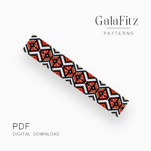 Tribal Diamond Loom Bracelet Pattern
