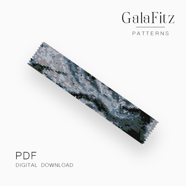Marble Peyote Bracelet Pattern, PDF